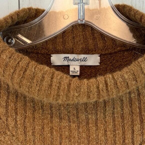 Madewell Heather Cumin Dillon Mockneck Pullover Sweater Cropped NC649 Size Large - Picture 11 of 14